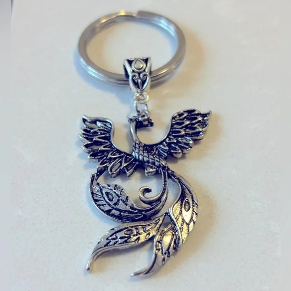 Phoenix Rising Pendant Keychain - Picture 2 of 2